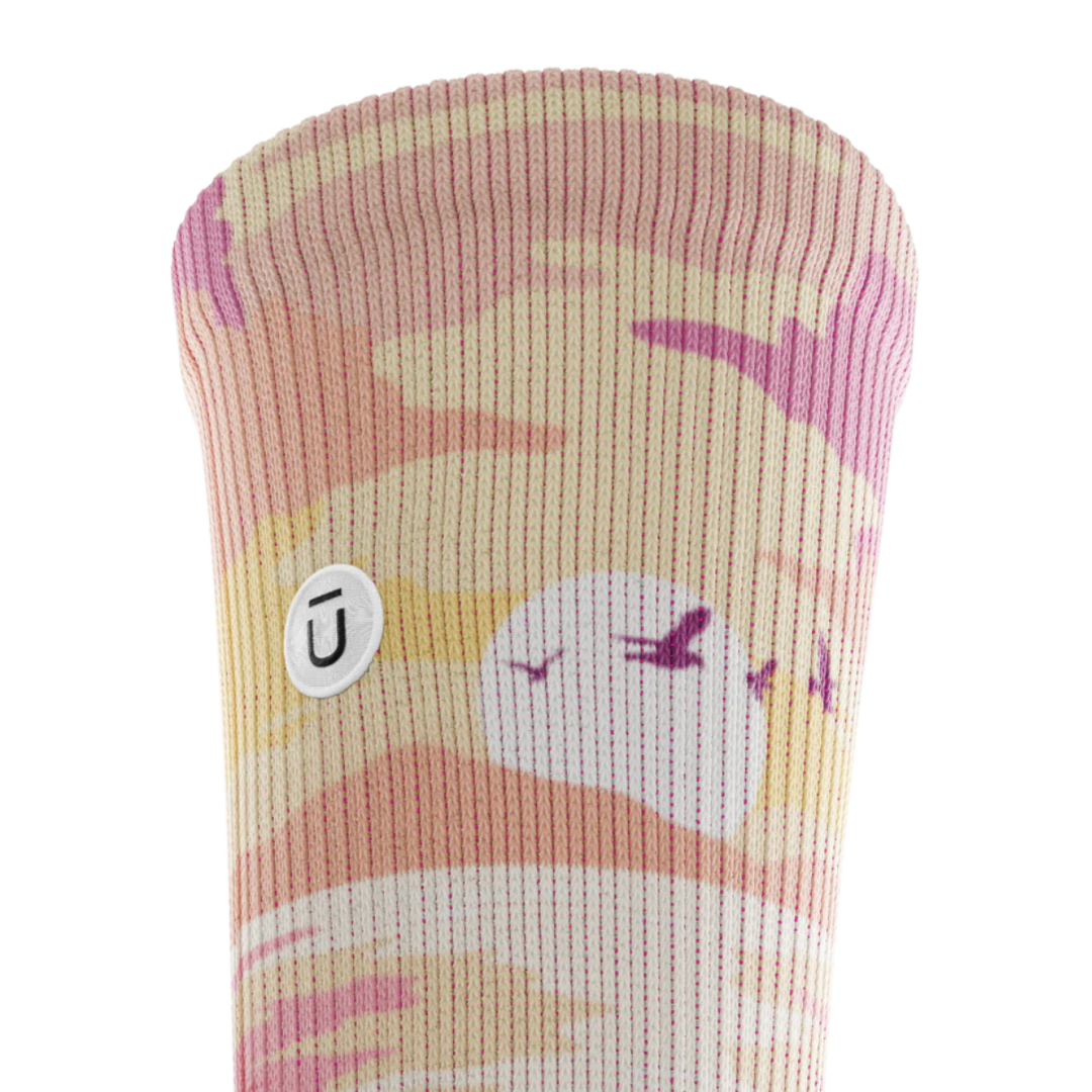 "Sunkissed Waves" Performance Crew Running Socks by Outway
