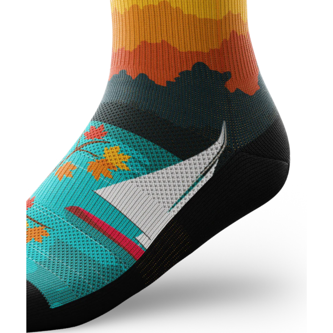 "Quebec" Performance Crew Running Socks by Outway