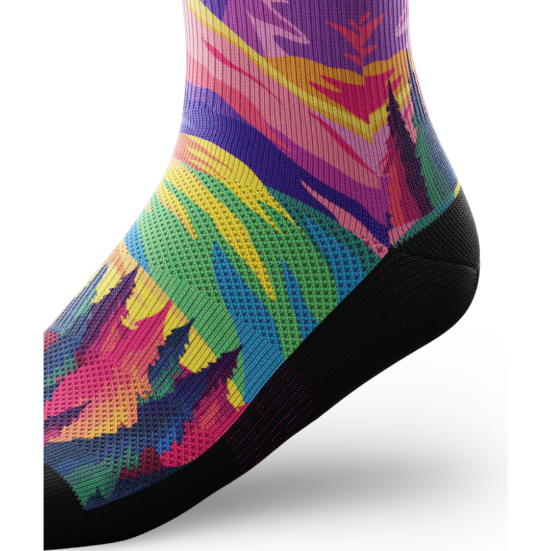"Nature Trip” Performance Crew Running Socks by Outway