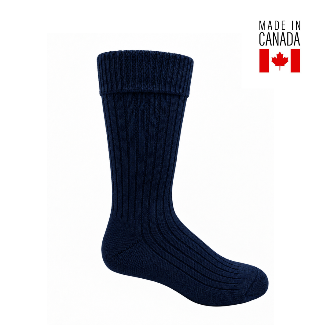 J.B. Field's Heavy Wool Thermal Boot Sock - Large (NAVY)