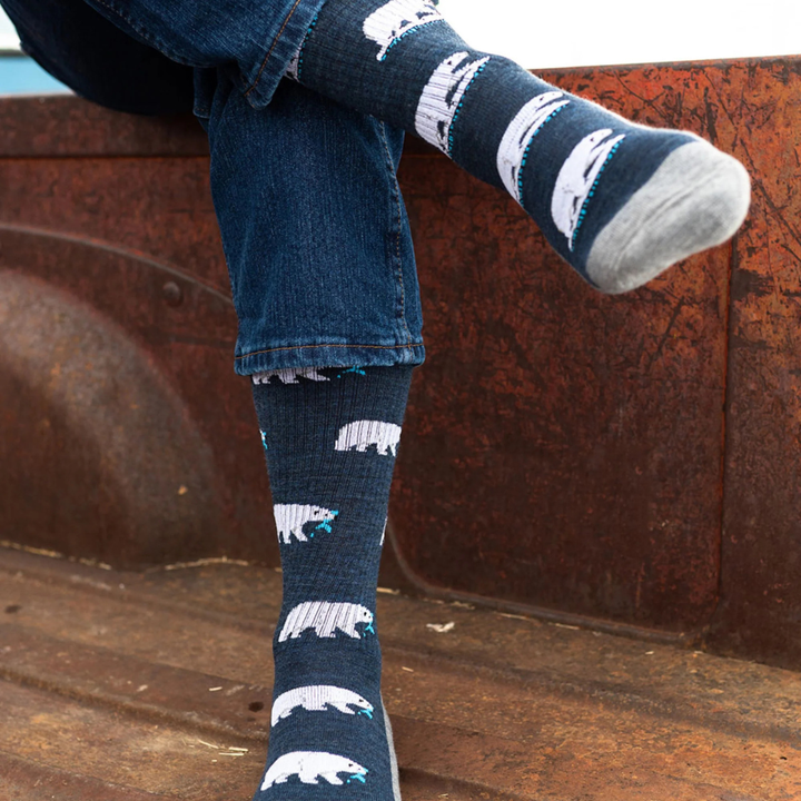 Chaussettes en coton à motif de paysage « Bouclier canadien » de Friday Sox Co