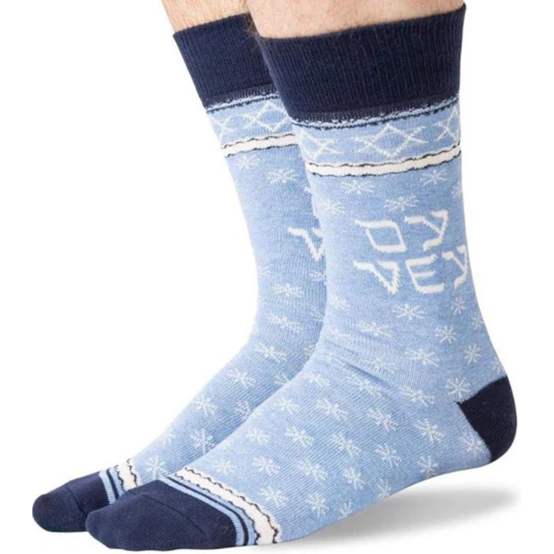 "Oy Vey" Cotton Crew Socks by Hot Sox - Large