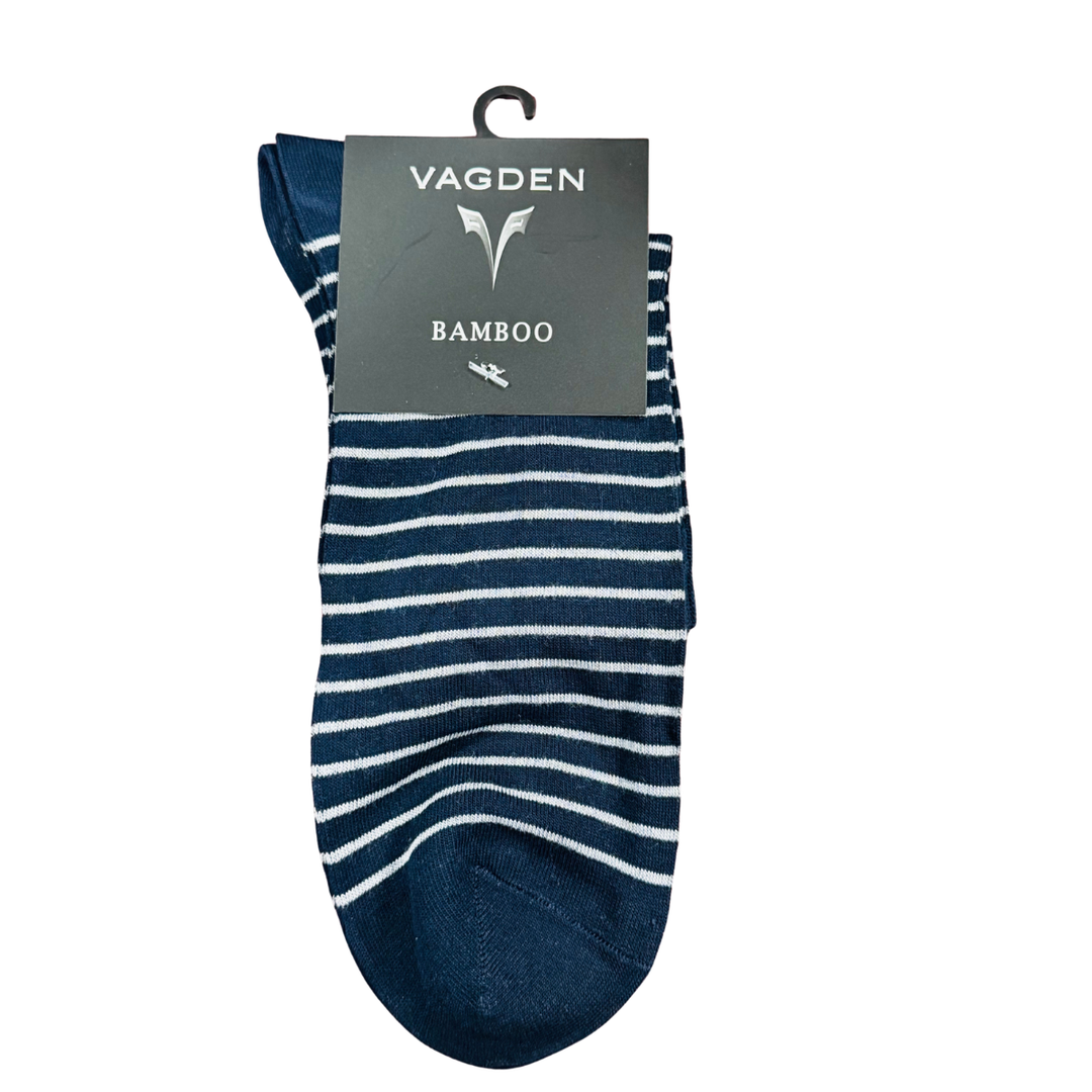 Vagden "Stripes" Bamboo Mini-Crew Sock - Large (clearance)