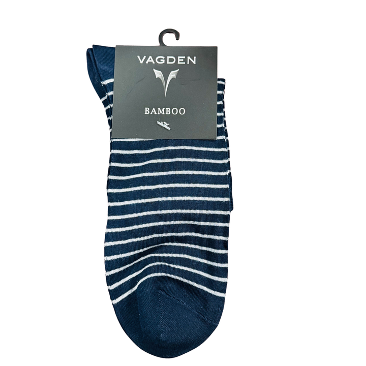 Vagden "Stripes" Bamboo Mini-Crew Sock - Large (clearance)