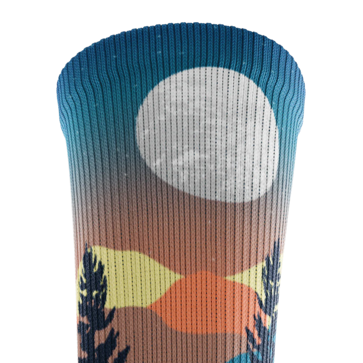 "Bright Night" Performance Crew Running Socks by Outway