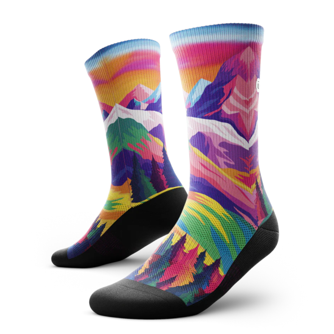 "Nature Trip” Performance Crew Running Socks by Outway