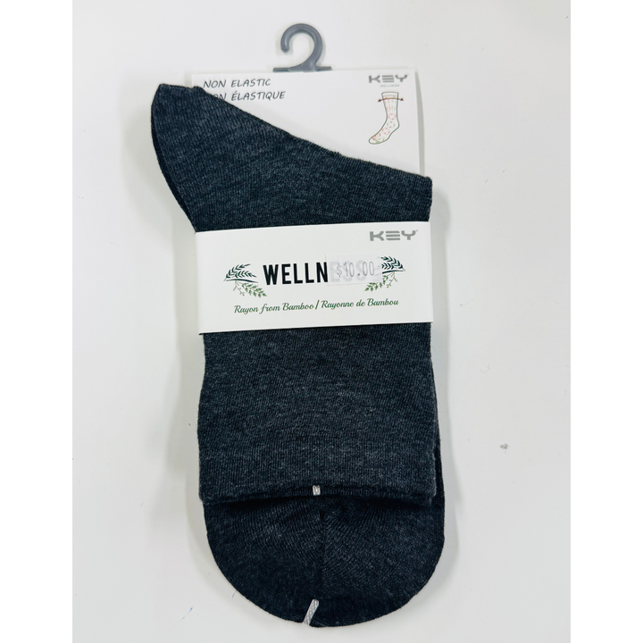 Bamboo Dress Mini-Crew Diabetic Socks by Wellness - Medium