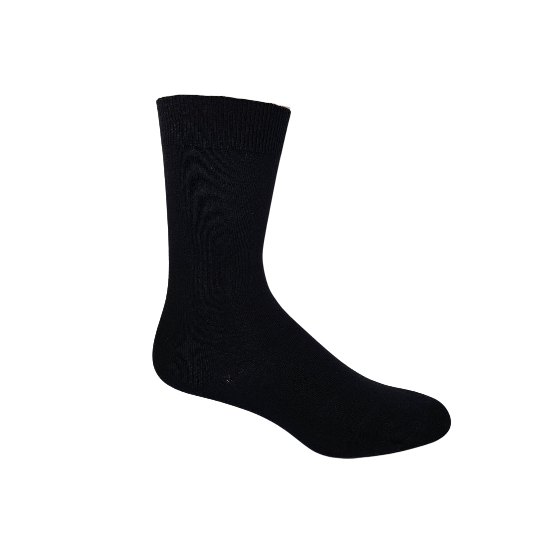 2 PAIR Black Cotton Dress Socks (Clearance)