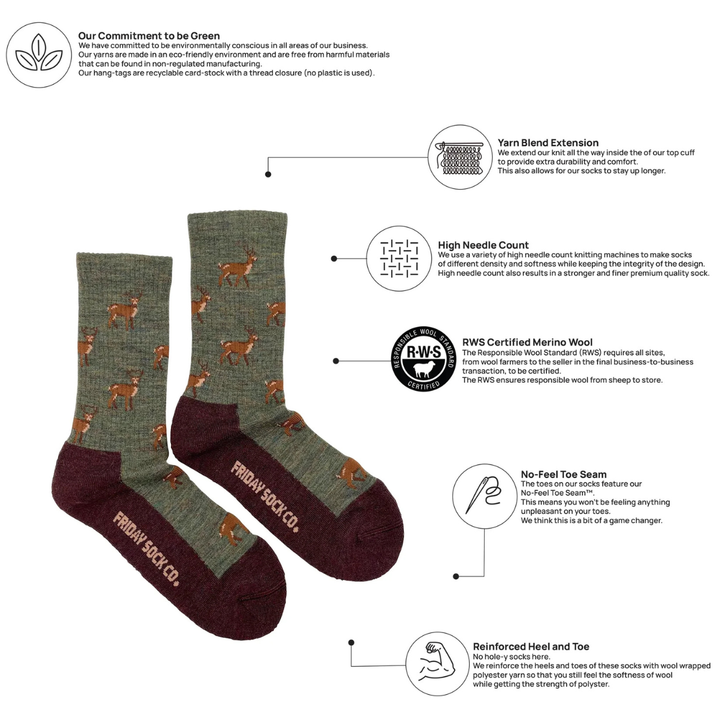 Chaussettes en coton à motif de paysage « Bouclier canadien » de Friday Sox Co
