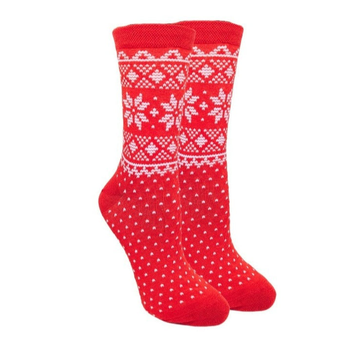 Chaussettes mi-mollet en coton « Pull de Noël » par YO Sox - Medium