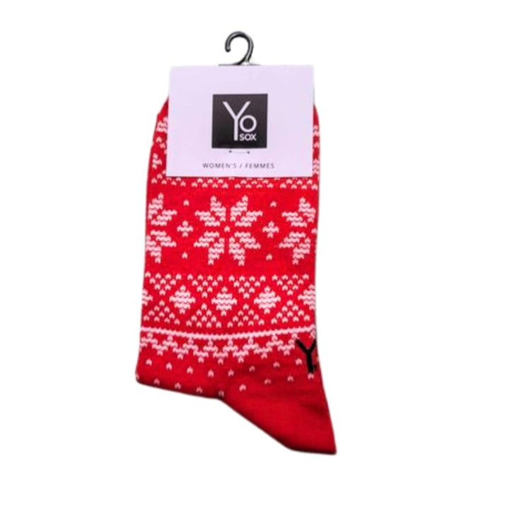 Chaussettes mi-mollet en coton « Pull de Noël » par YO Sox - Medium