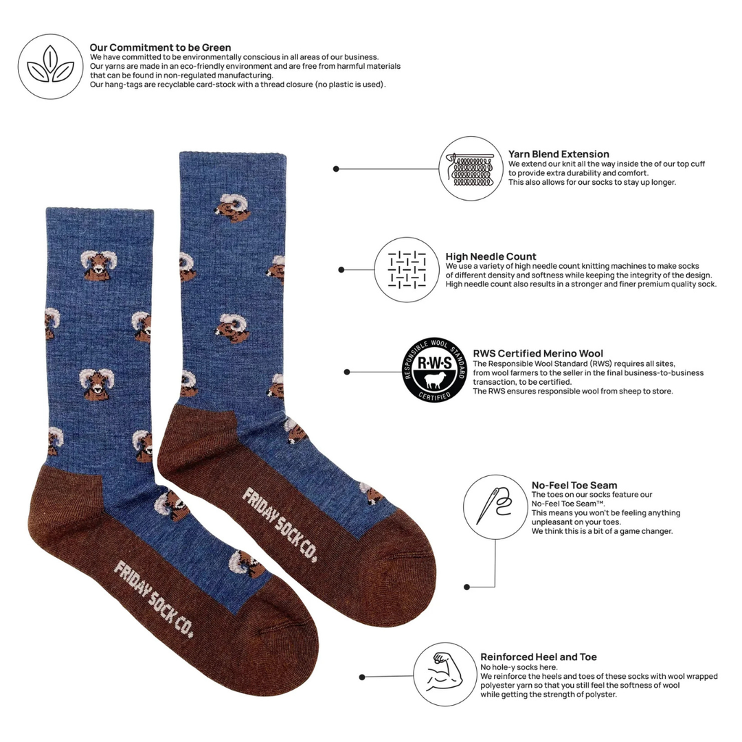 Chaussettes en coton à motif de paysage « Bouclier canadien » de Friday Sox Co
