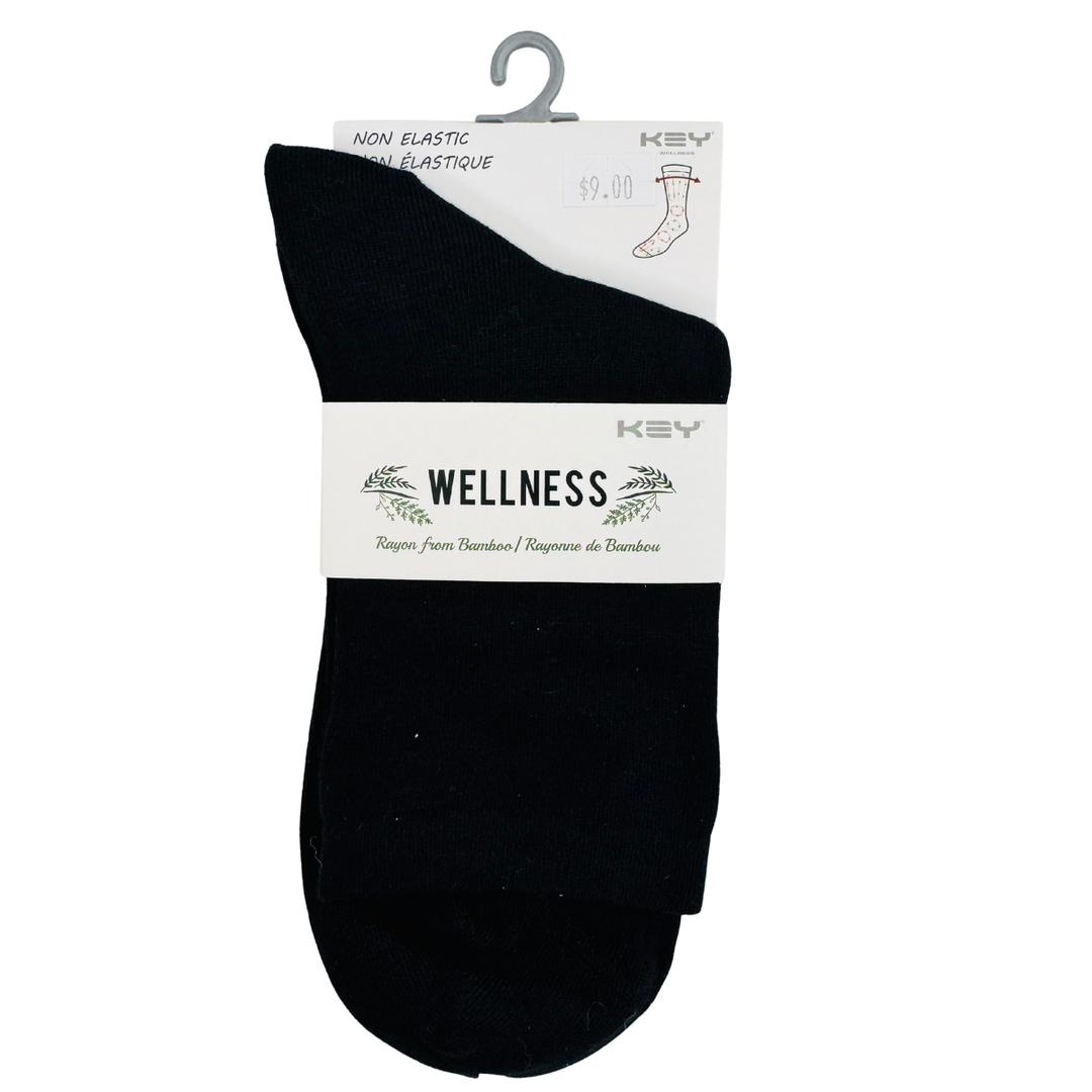 Chaussettes pour diabétiques en bambou unies de Wellness - Medium 