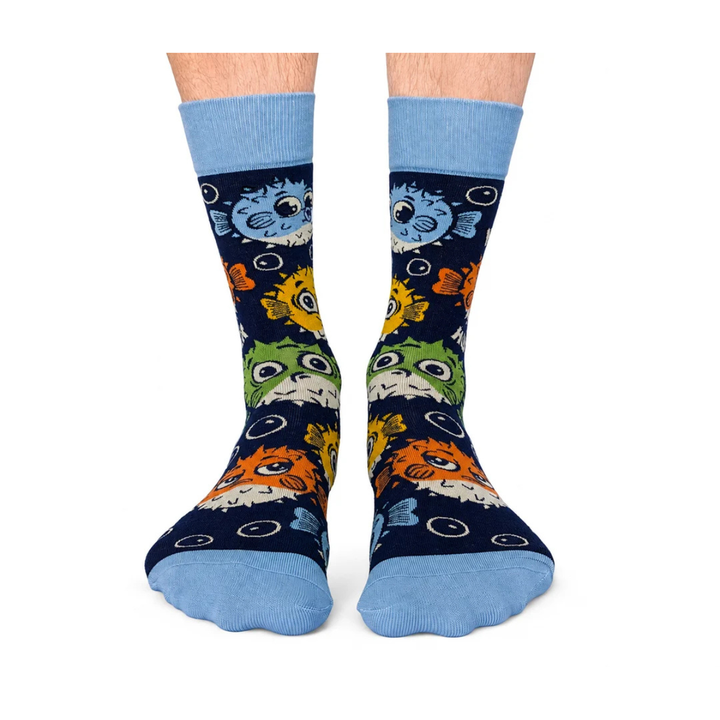 "Not a hugger" Cotton Crew Socks by Uptown Sox - Large