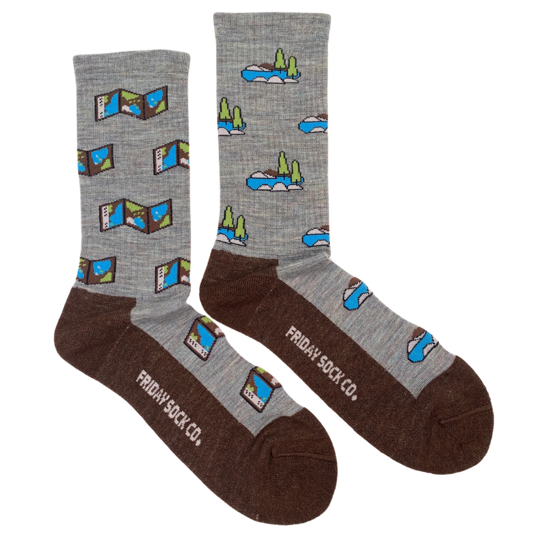 Chaussettes en coton à motif de paysage « Bouclier canadien » de Friday Sox Co