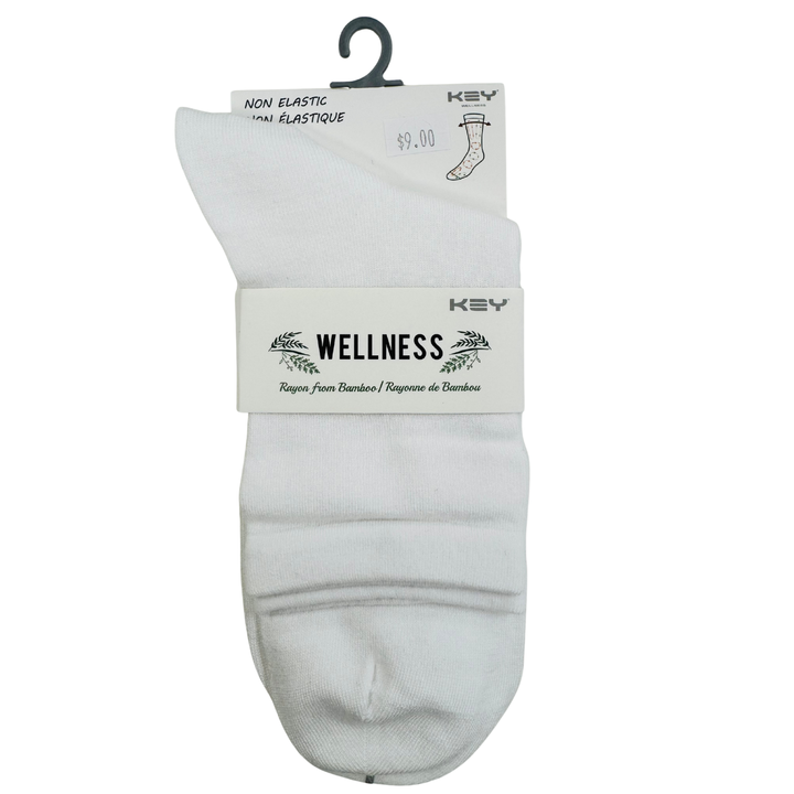 Chaussettes pour diabétiques en bambou unies de Wellness - Medium 
