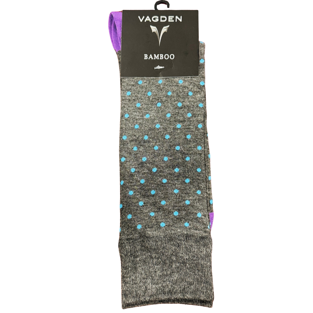 Vagden "Polka Dot" Bamboo Crew Sock - Large (clearance)