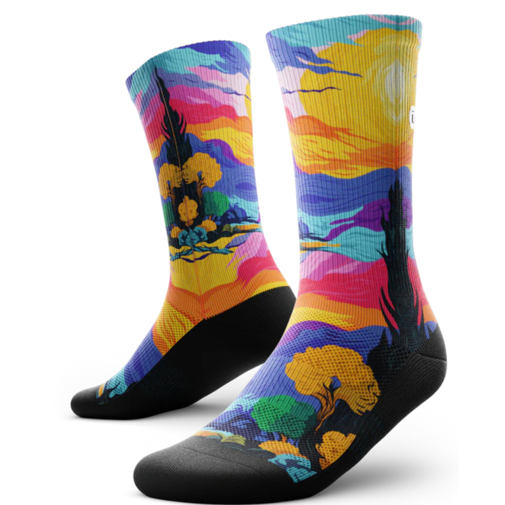 "Dreamscape" Performance Crew Running Socks by Outway