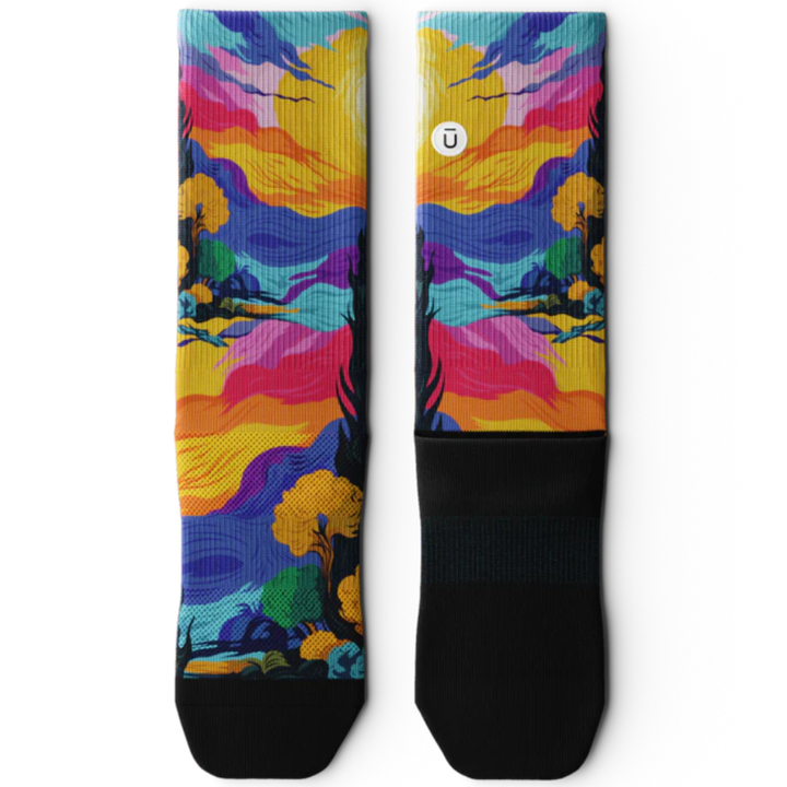 "Dreamscape" Performance Crew Running Socks by Outway