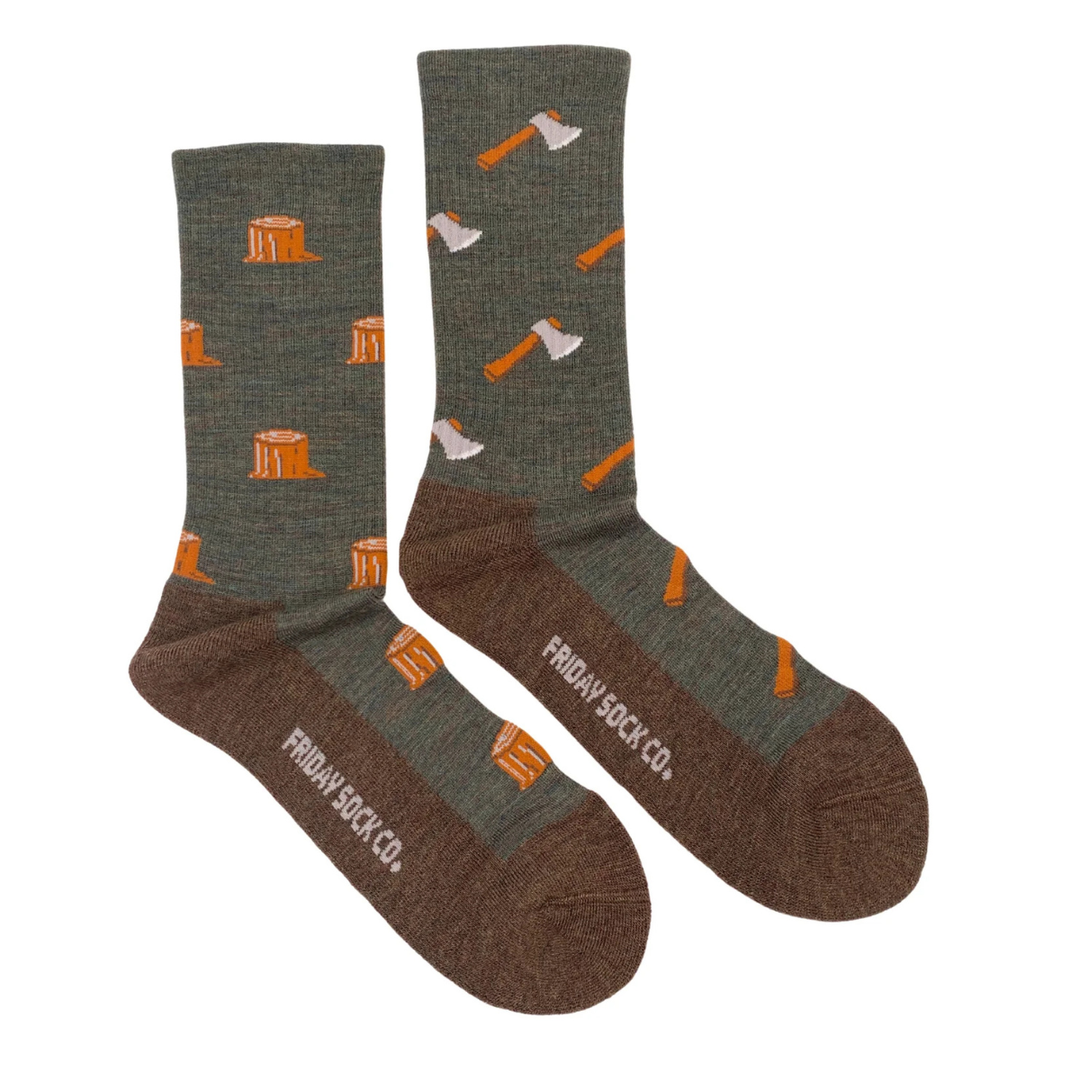 Chaussettes en coton à motif de paysage « Bouclier canadien » de Friday Sox Co