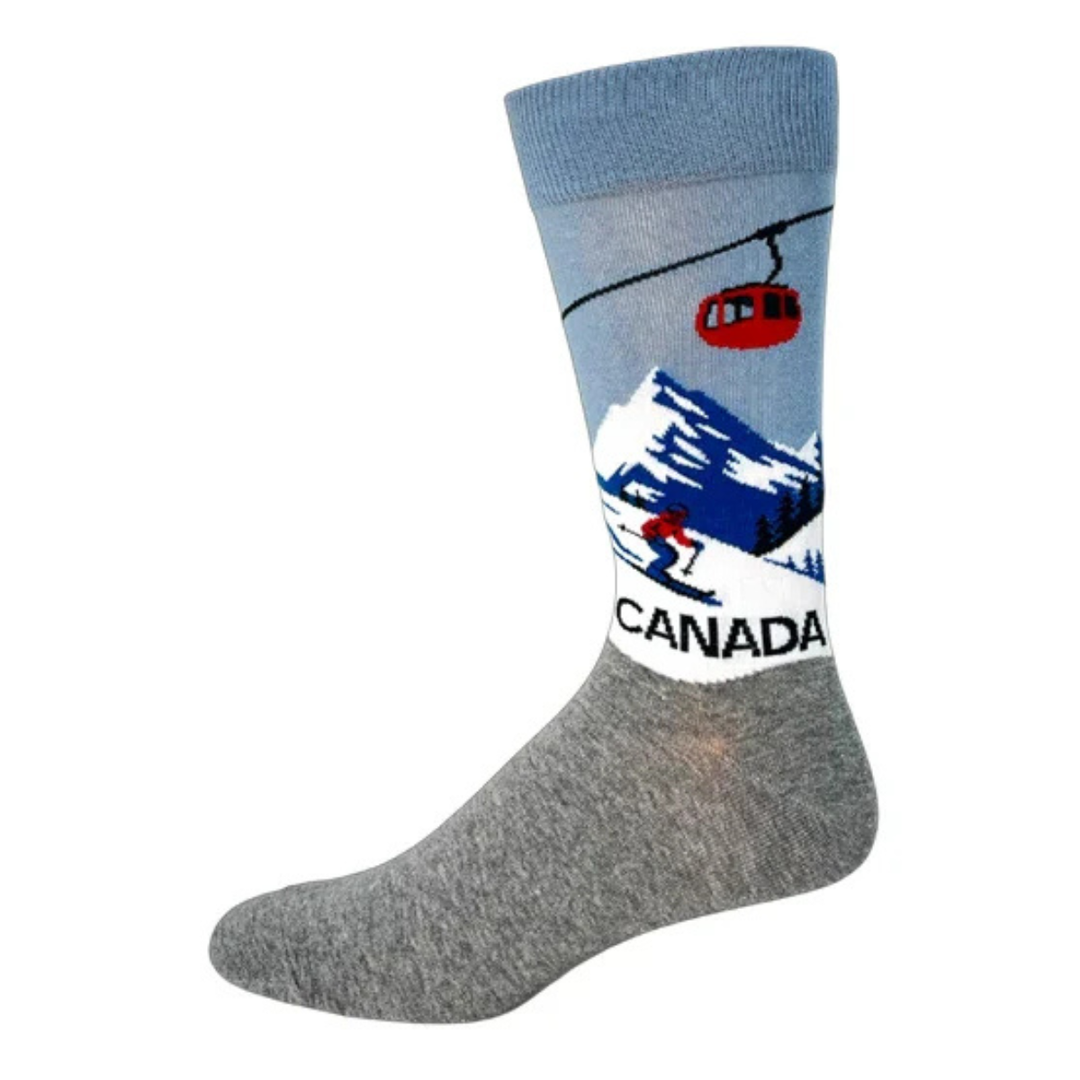 "Skiing" cotton crew socks by We will sock you