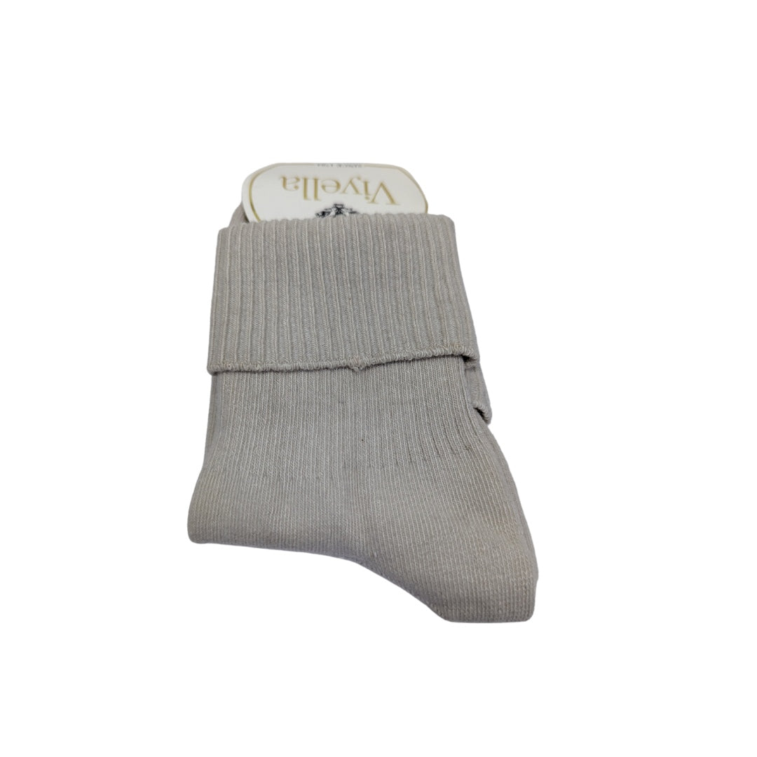 2 PAIR - Women's Roll-Down Casual Cotton Socks by Vagden (CLEARANCE)