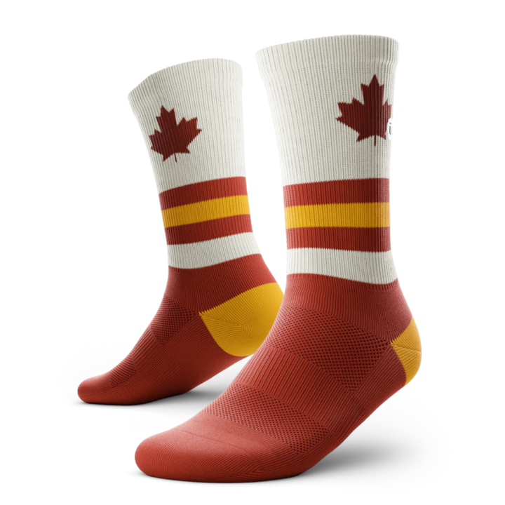 "Retro Canada" Performance Crew Running Socks by Outway
