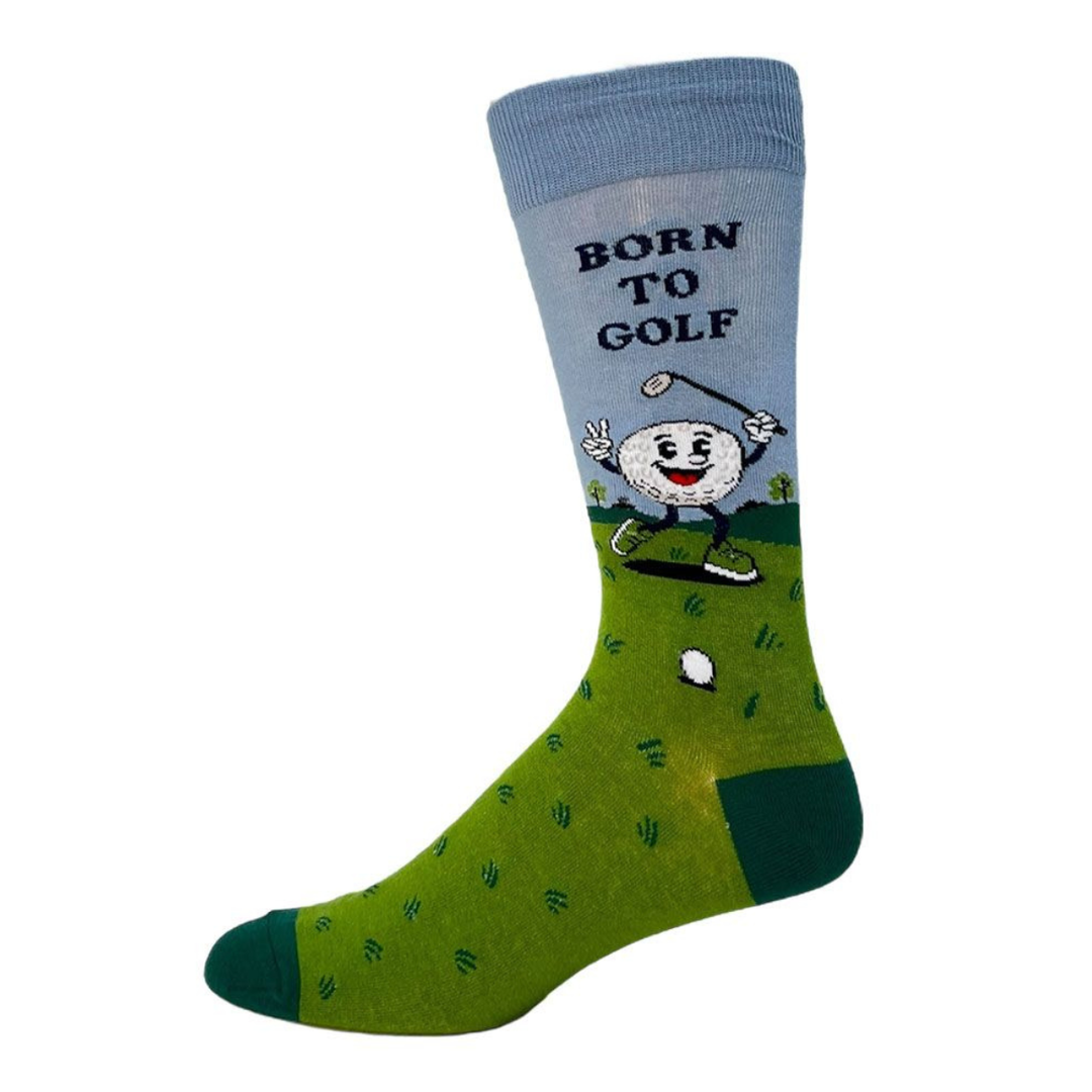 "Hole In One" Cotton Socks by Crazy Toes - Large