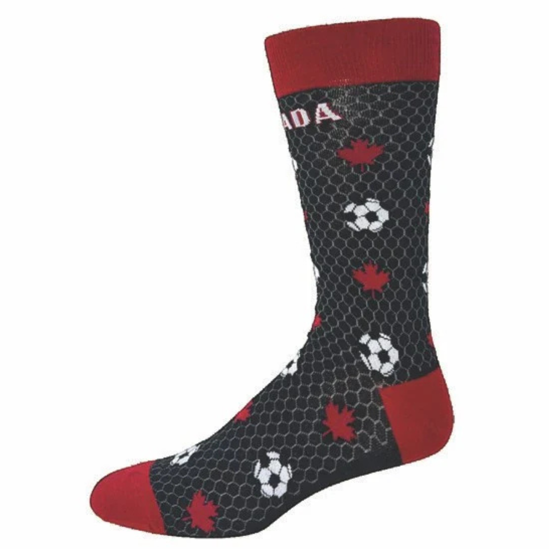 "Canada Soccer" cotton crew socks by We will sock you