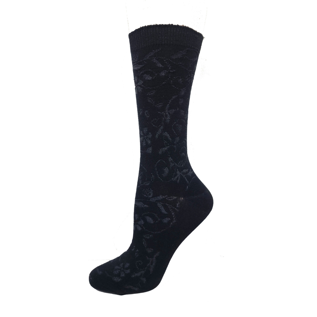 "Flower Links" Bamboo Socks by Key - Medium