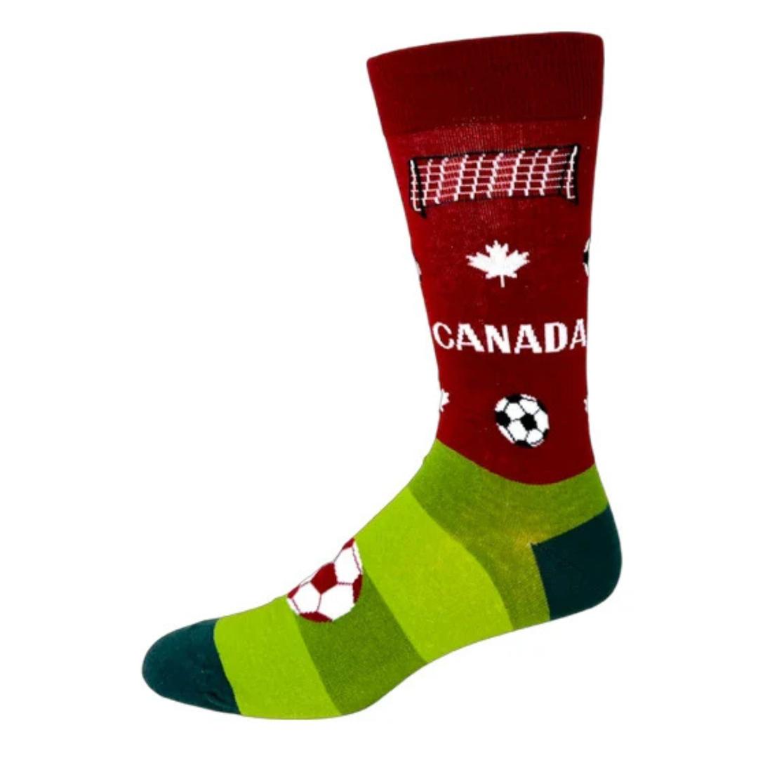 "Canada Soccer" cotton crew socks by We will sock you