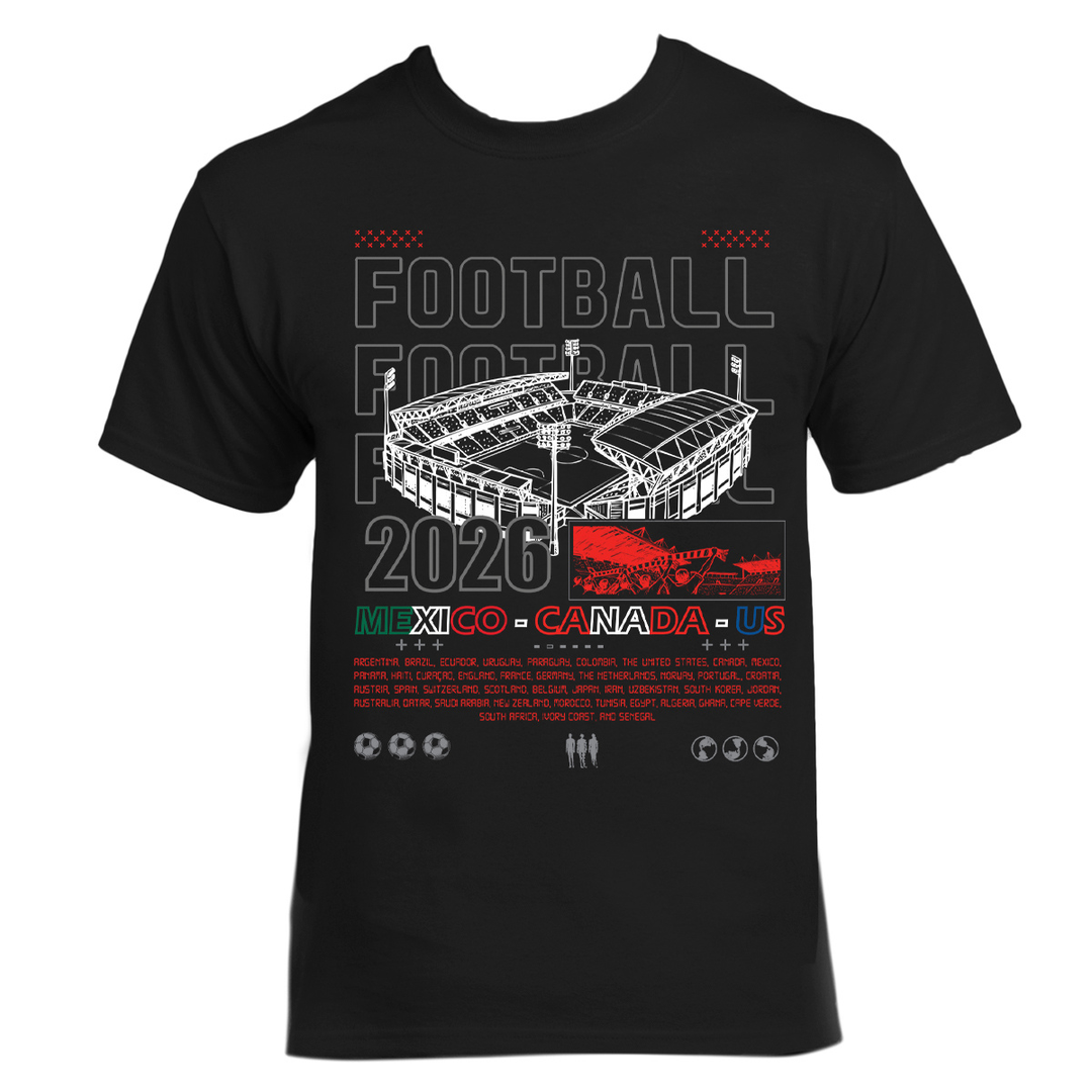 2026 Football Stadium on Adult Basic Unisex Tee - 100% Cotton
