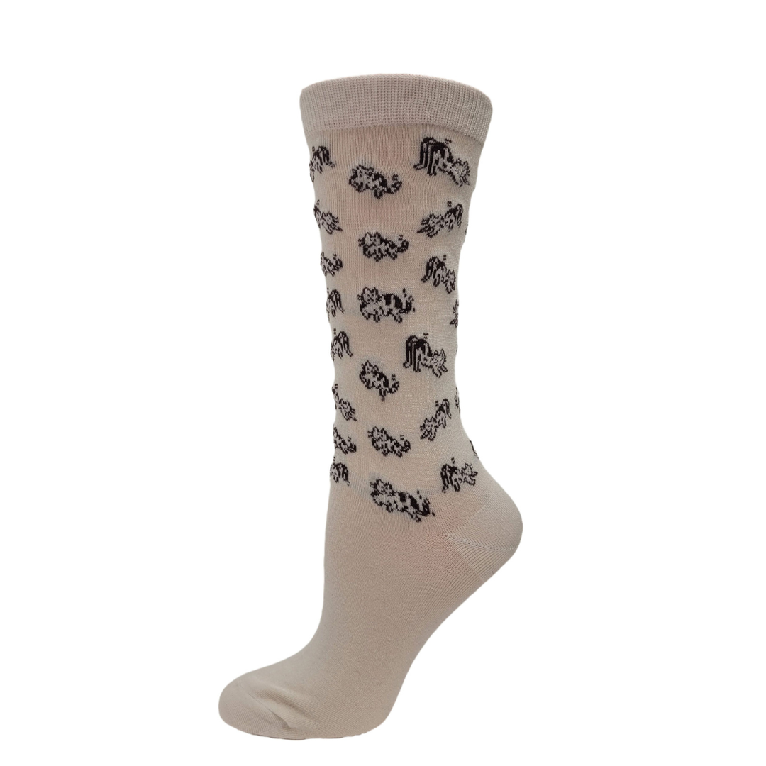 Chaussettes pour diabétiques « Mini Flower » en bambou de Wellness - Medium