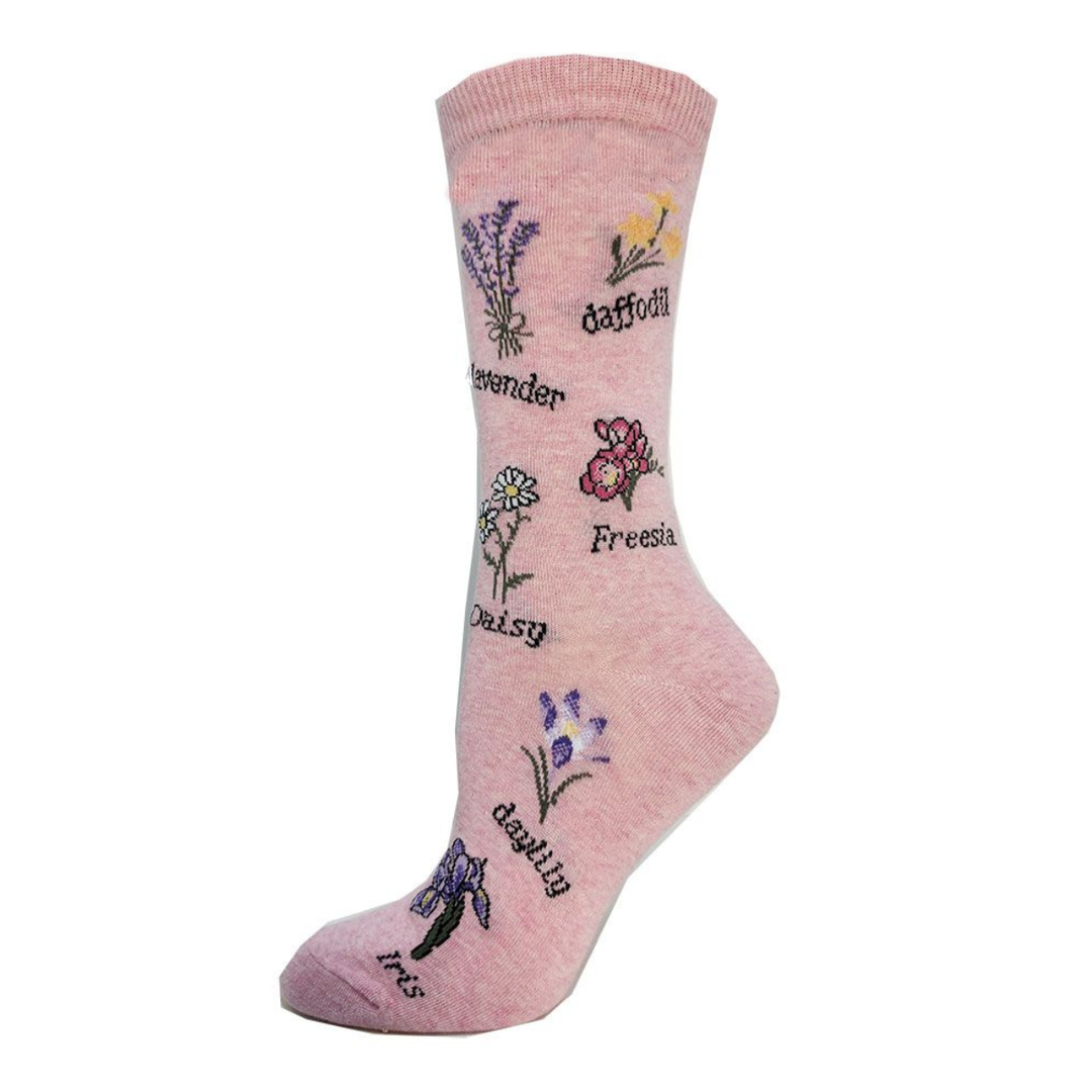 Crazy Toes "Wild Flower" Cotton Socks - Medium