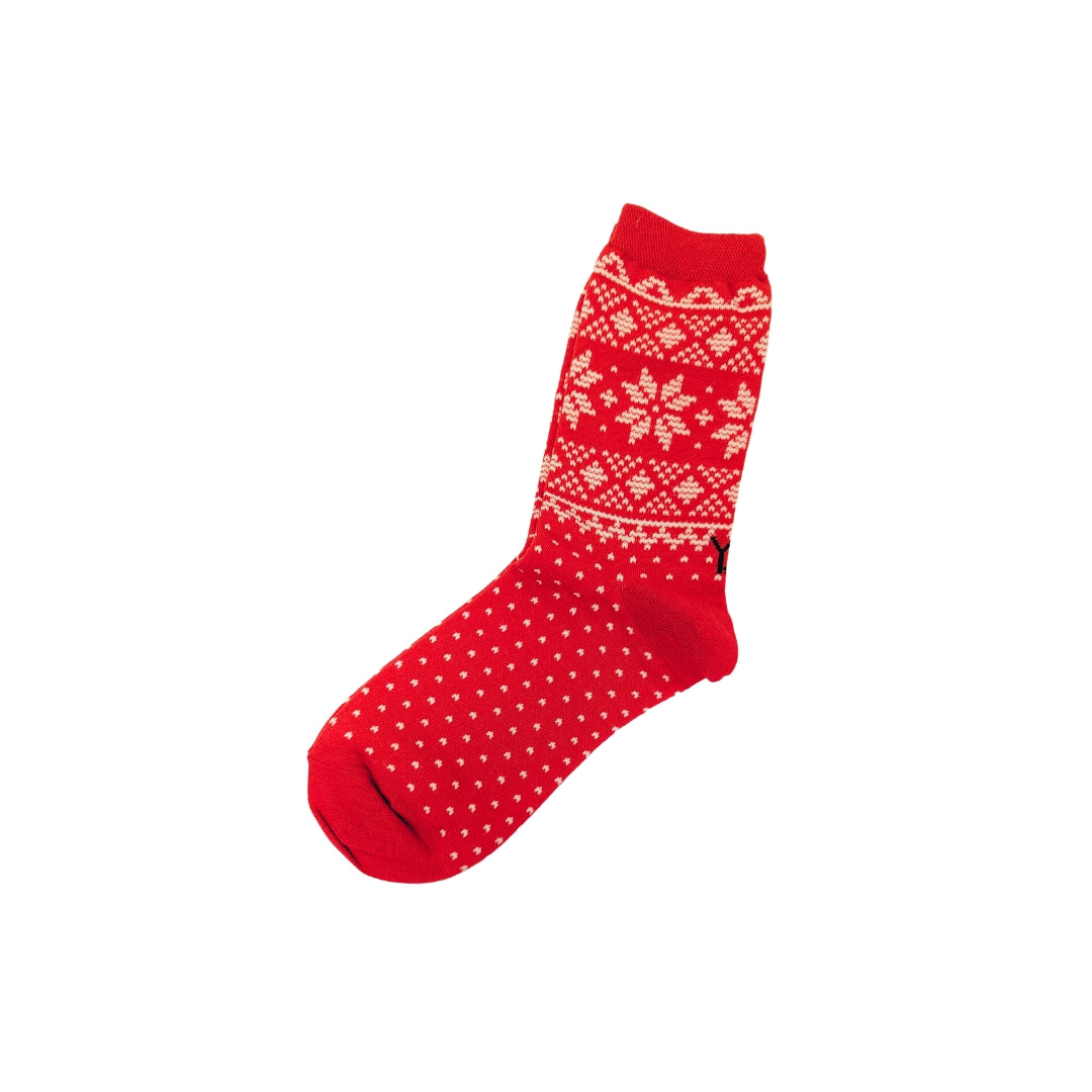 "Christmas Sweater" Cotton Dress Crew Socks by YO Sox - Medium