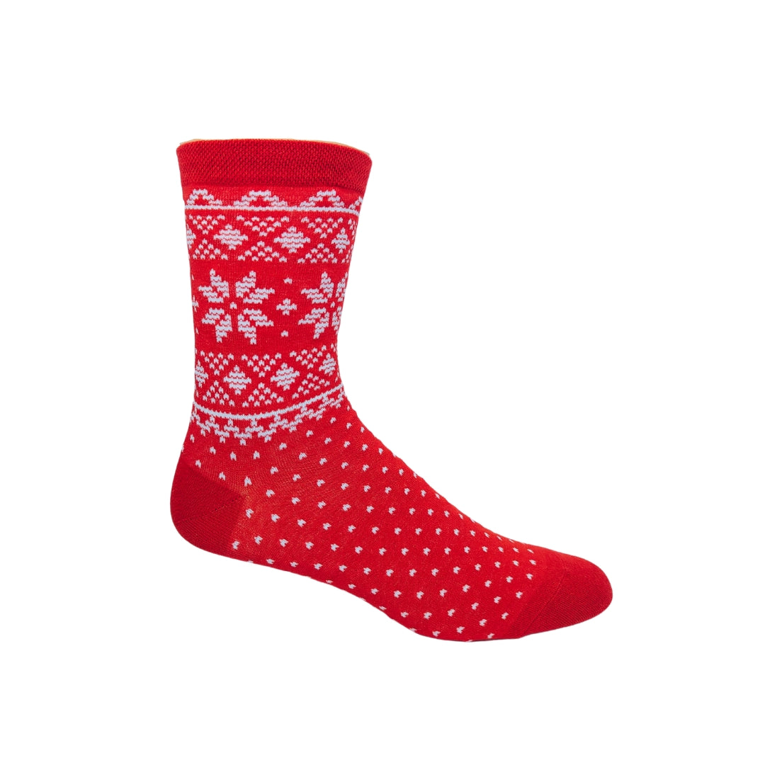 Chaussettes mi-mollet en coton « Pull de Noël » par YO Sox - Medium