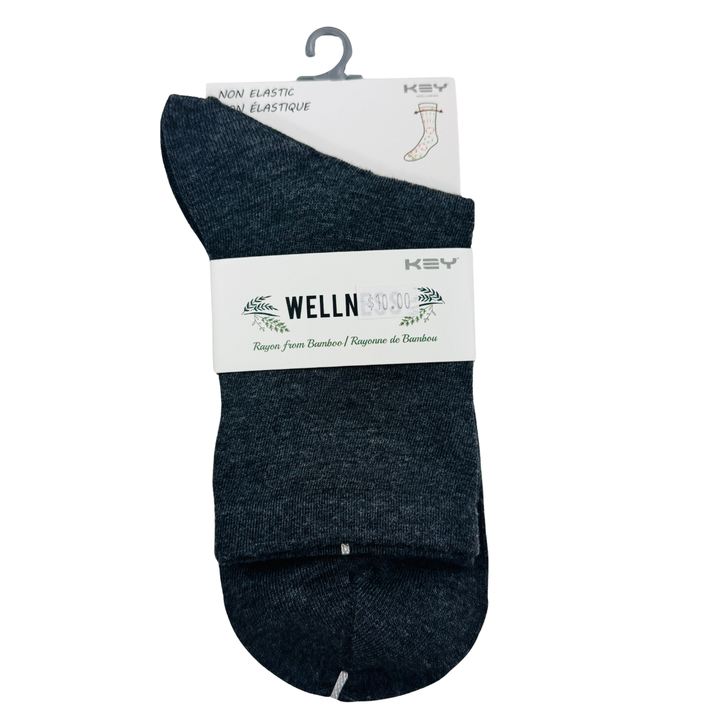 Chaussettes pour diabétiques en bambou unies de Wellness - Medium 