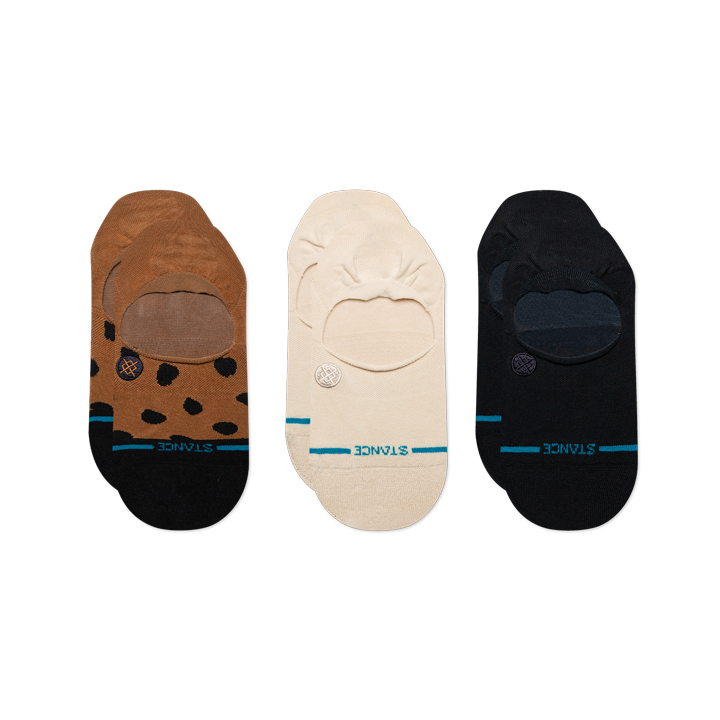 Women's "Leopard No Show 3-Pack" Combed Cotton Socks by Stance