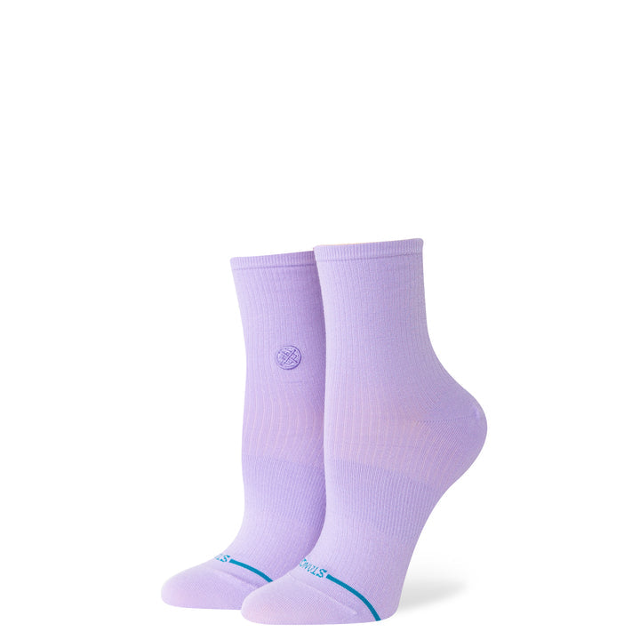 "Fine Rib Quarter" Combed Cotton Socks by Stance- Women's