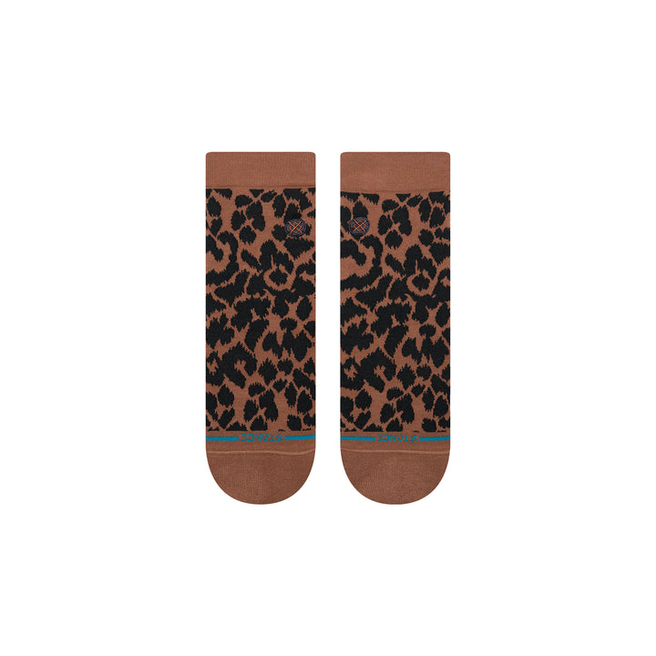 "Love Leopard Low Rider Quarter" Combed Cotton Socks by Stance- Women's