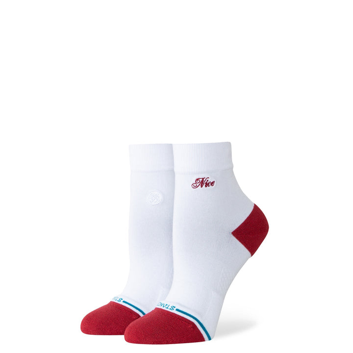 "Naughty or Nice Quarter" Combed Cotton Socks by Stance- Women's