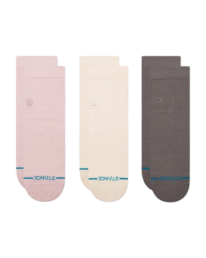 Stance Womens "Icon Quarter 3 Pack" Combed Cotton Socks