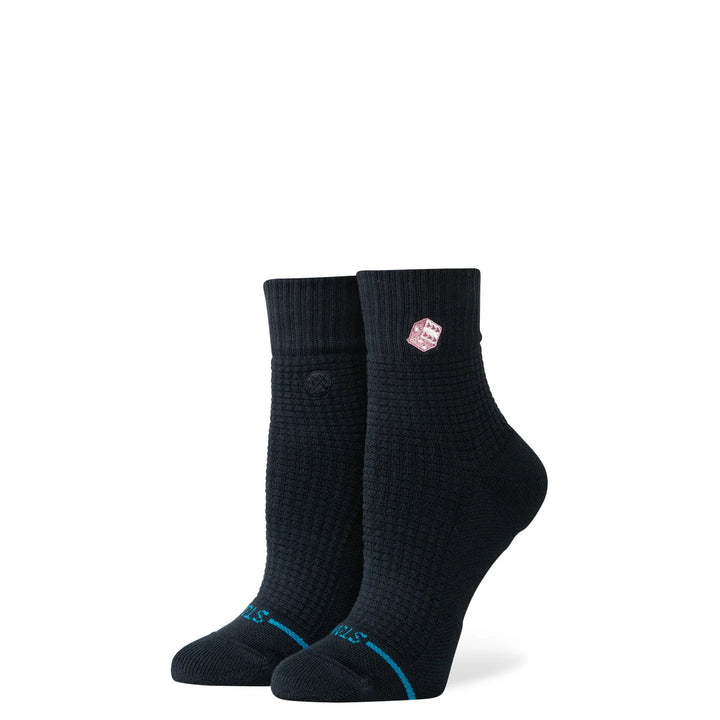 "Dicey Waffle" Combed Cotton Blend Quarter Socks by Stance - Women's