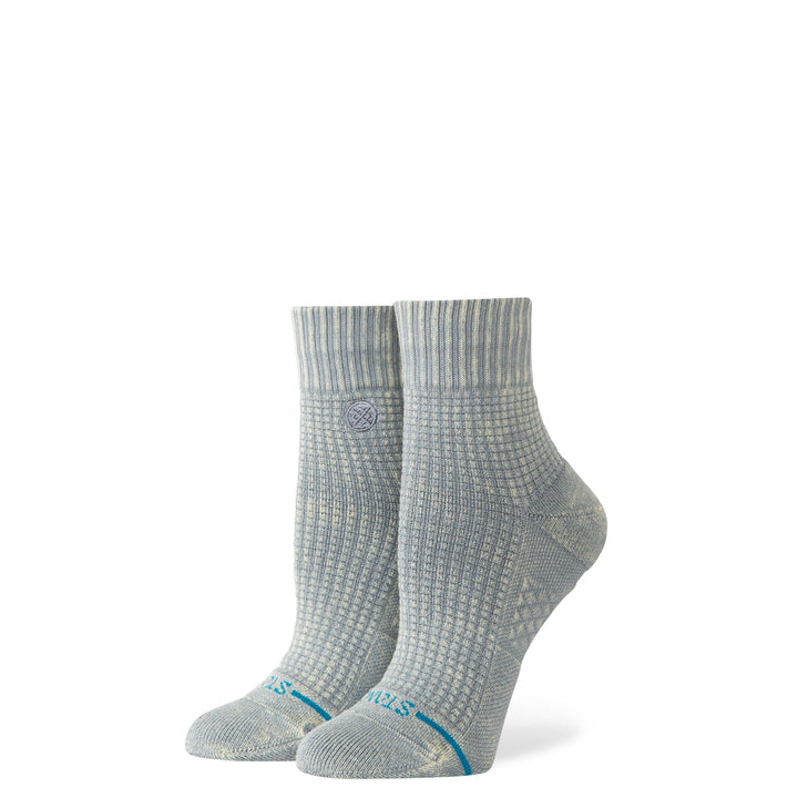 "Solid Waffle Quarter" Combed Cotton Socks by Stance- Women's