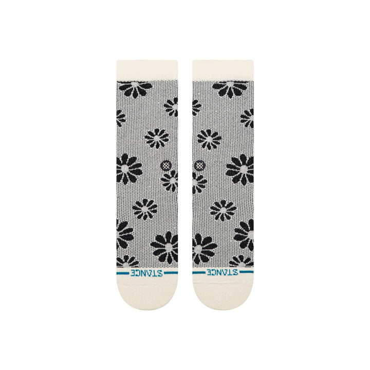 "Floral Stitch Crew" Combed Cotton Socks by Stance