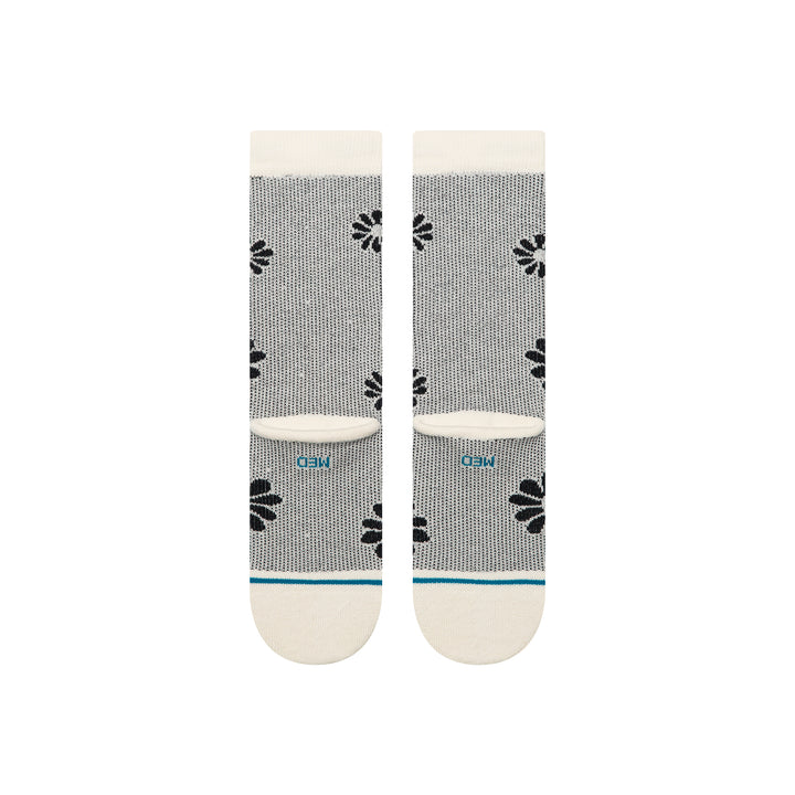 "Floral Stitch Crew" Combed Cotton Socks by Stance