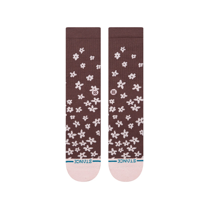 "Floral Dreams" Combed Cotton Casual Crew Socks by Stance- Women's