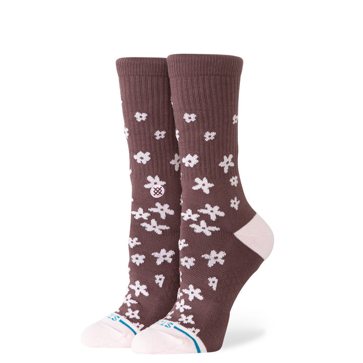 "Floral Dreams" Combed Cotton Casual Crew Socks by Stance- Women's