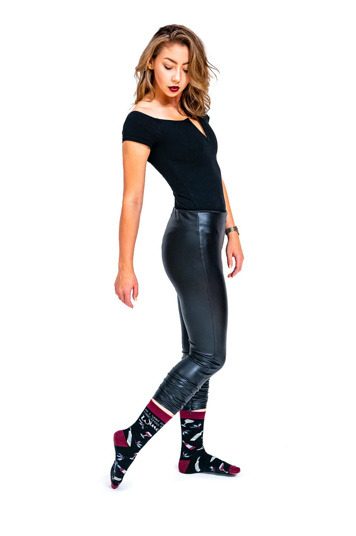 Chaussettes mi-mollet en coton « Tannin Bomb » par Uptown Sox - Medium 