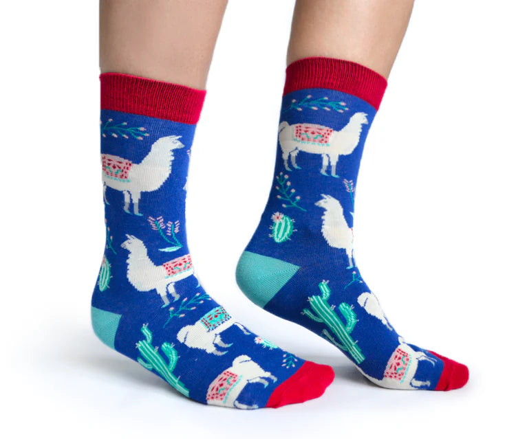 Chaussettes en coton « Loco Llama » par Uptown Sox - Medium